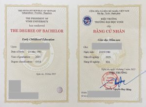 Bằng tốt nghiệp Sư phạm mầm non