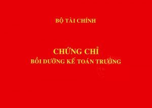 Chứng chỉ Bồi dưỡng Kế toán trưởng - Bộ Tài Chính