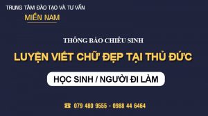 Luyện chữ đẹp tại Thủ Đức - TPHCM