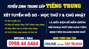Thông tin Tuyển sinh Trung cấp Tiếng Trung tại TPHCM