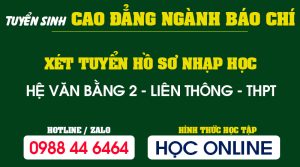 Tuyển sinh Cao đẳng Báo chí tại TPHCM