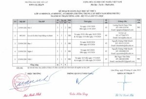 Lịch học Liên thông Sư phạm Tiếng anh tại TPHCM