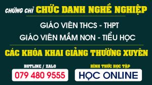 Chứng chỉ Chức danh nghề nghiệp Giáo viên