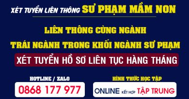 Điều kiện Liên thông Sư phạm mầm non trái ngành?