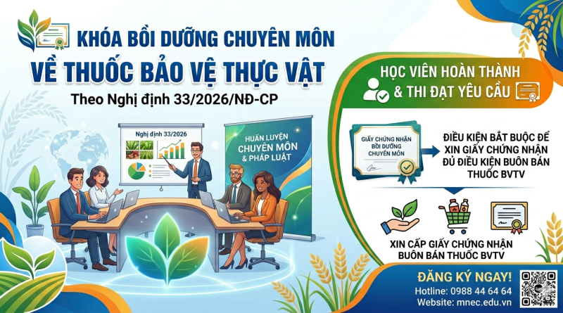 Lớp Bồi dưỡng Chuyên môn Thuốc Bảo vệ thực vật tại Bình Định
