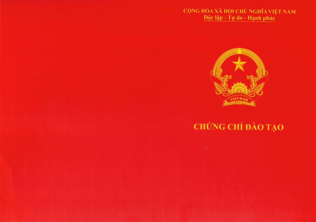 Mẫu chứng chỉ tốt nghiệp cuối khóa